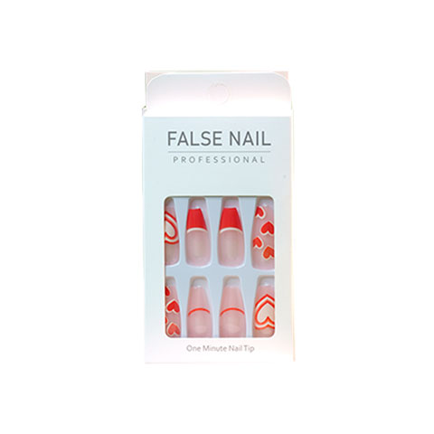 Do It Yourself 24pcs False Nails - Polka Heart (437)