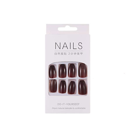Do It Yourself 24pcs False Nails - Reddish brown (023)