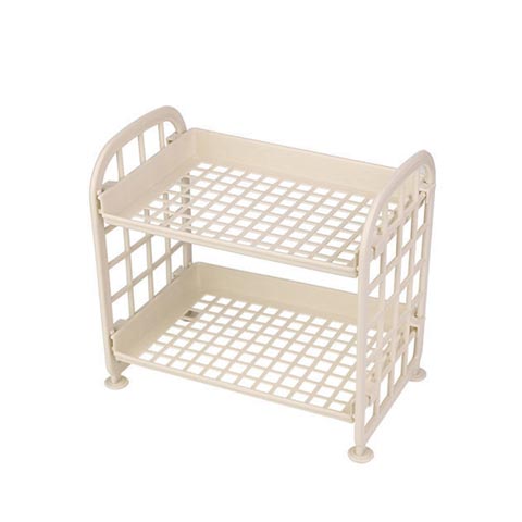 Double Layer Storage Folding Rack - Beige (20187)