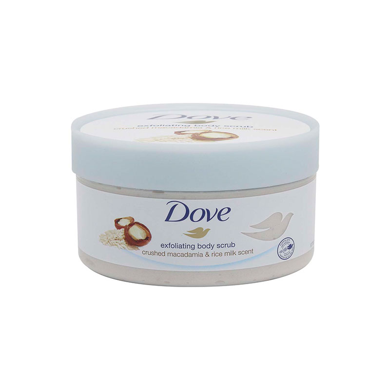 Dove Exfoliating Body Scrub Crushed Macadamia & Rice Milk Scent 225ml