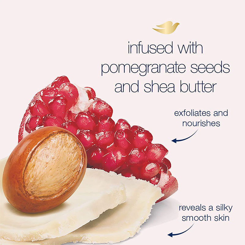 Dove Exfoliating Pomegranate Seeds & Shea Butter Scent Body Scrub 225ml