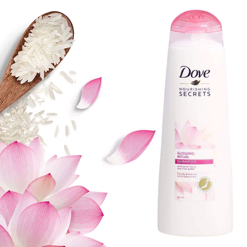 Dove Nourishing Secrets Glowing Ritual Shampoo With Pink Lotus & Rice Water 400ml