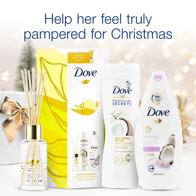 Dove Truly Pampered Body Collection with Room Diffuser Gift Set (7914)
