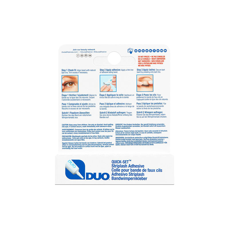 Duo Quick Set Striplash Adhesive 7g - White Clear