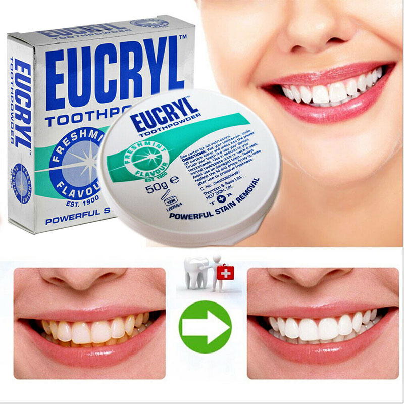 Eucryl Powerful Stain Removal Freshmint Flavour Tooth Powder 50ml