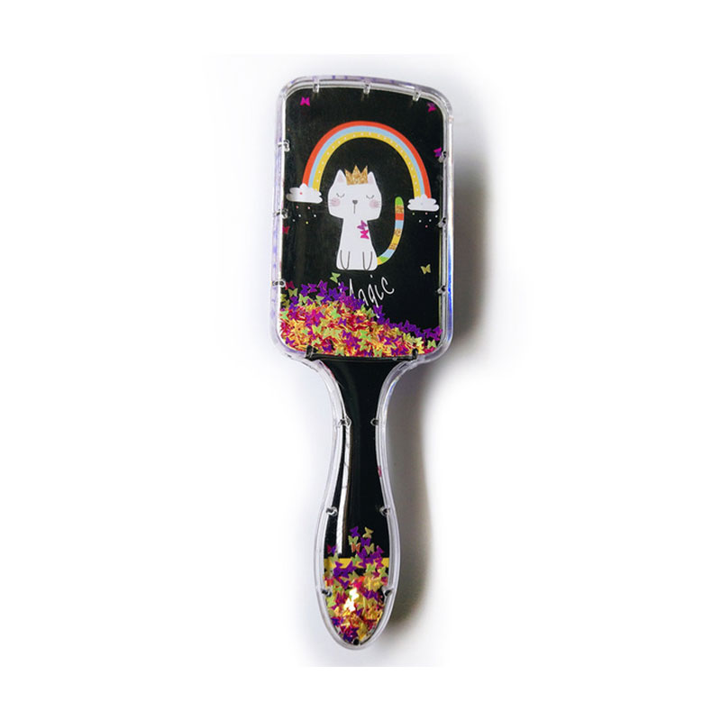 Exclusive Quicksand Sequin Hairdressing Comb - Black Purple