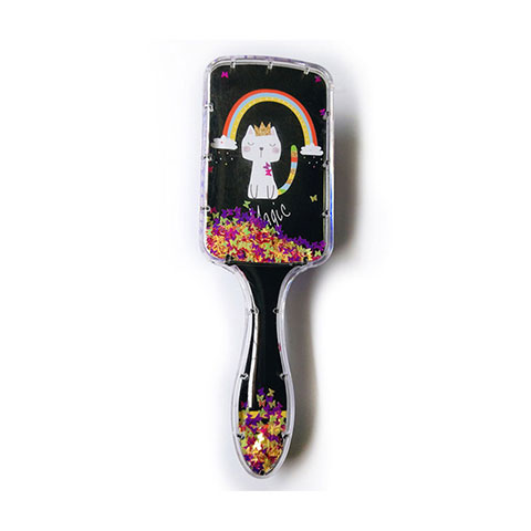 Exclusive Quicksand Sequin Hairdressing Comb - Black Purple