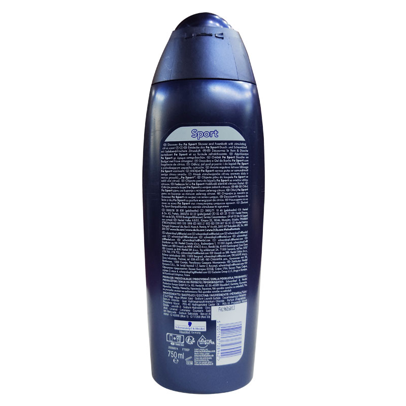 Fa Sport Citrus Green Scent Shower & Bath For Men 750ml