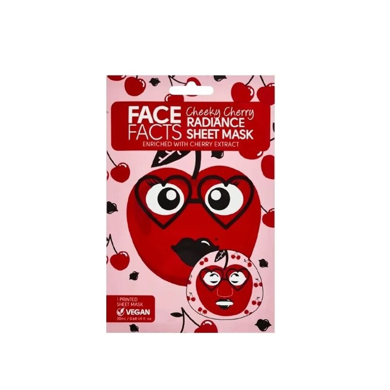 Face Facts Cheeky Cherry Radiance Sheet Mask 20ml
