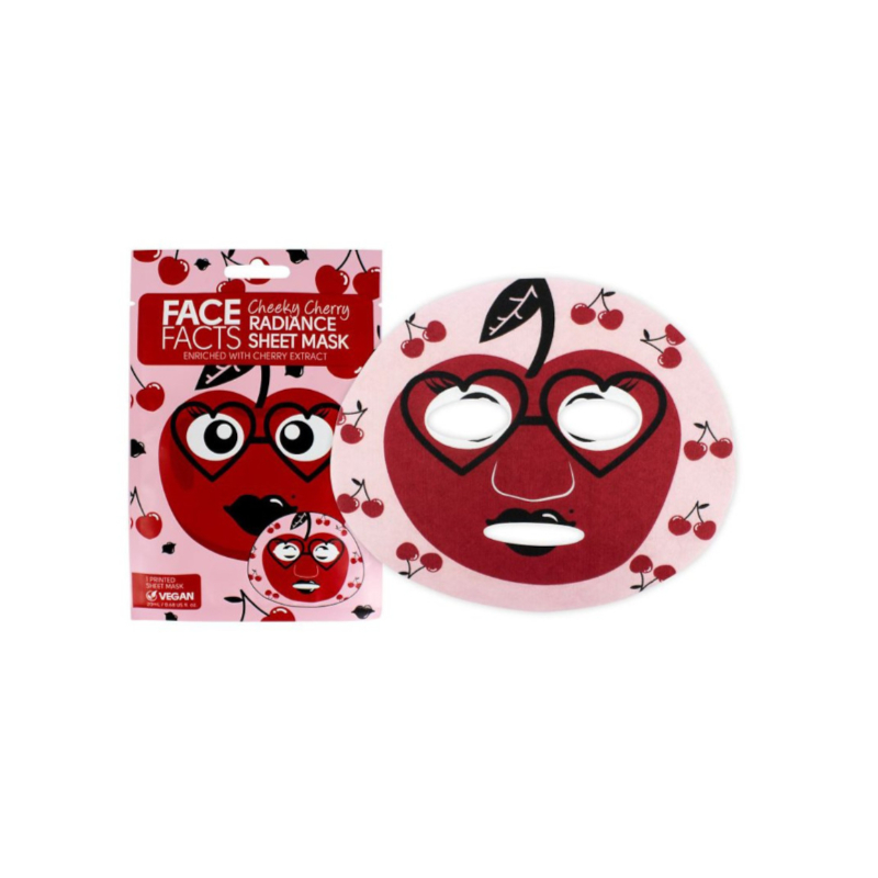 Face Facts Cheeky Cherry Radiance Sheet Mask 20ml