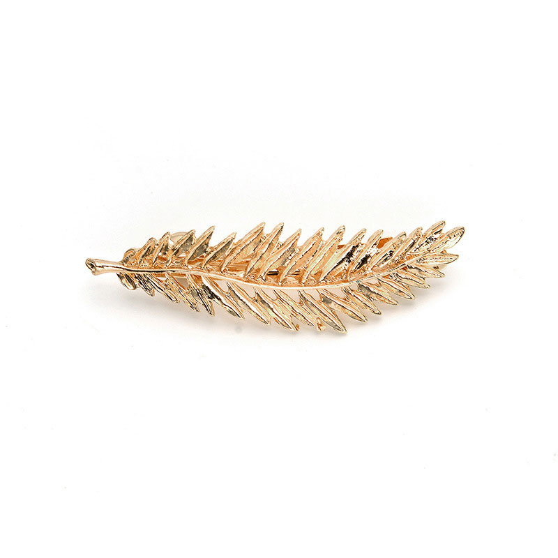 Fashionable Spring Leaf Needle Edge Hair Clip (45)