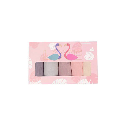 Flamingo Multi-Color Underwear Set With Box For Women - 5pcs (35-75kg)