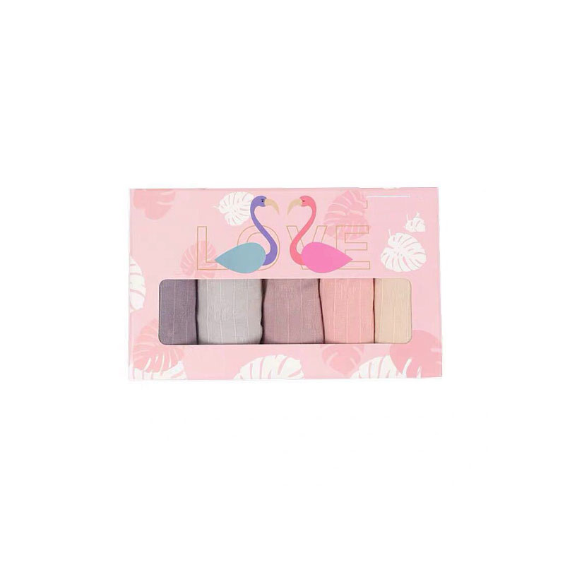 Flamingo Multi-Color Underwear Set With Box For Women - 5pcs (35-75kg)