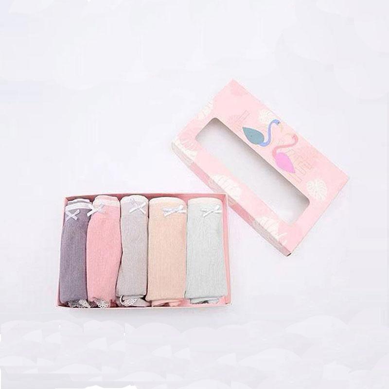 Flamingo Multi-Color Underwear Set With Box For Women - 5pcs (35-75kg)