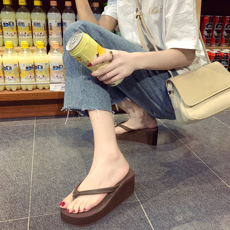 Women's Casual Flip-Flops High-Heeled Wedges