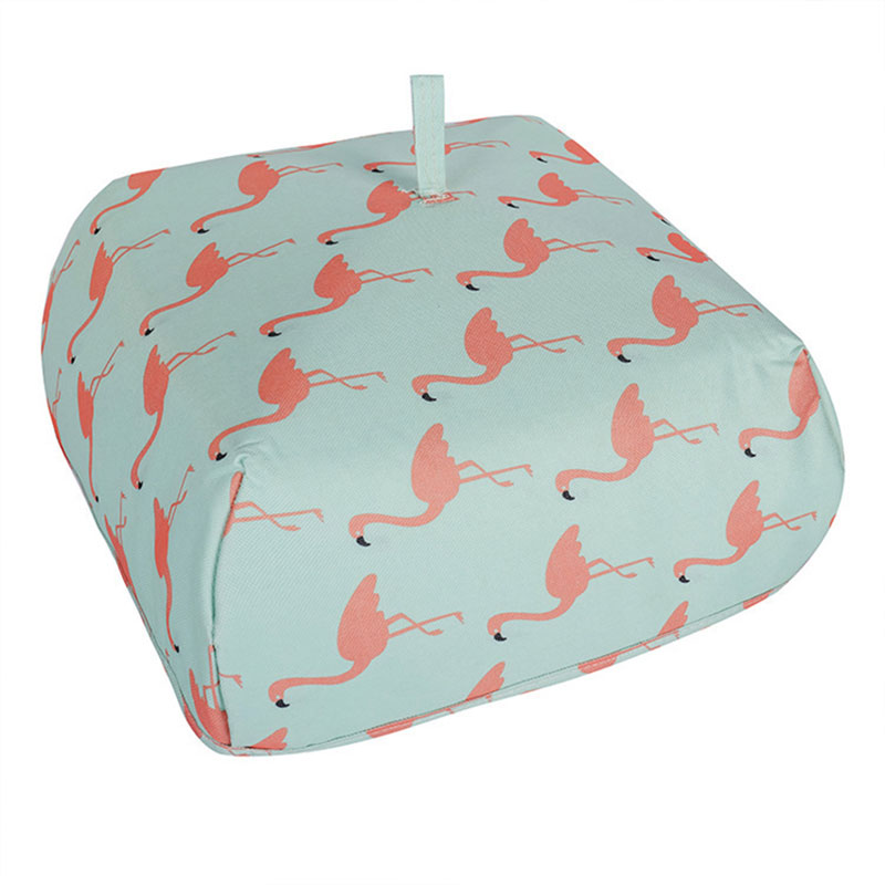 Foldable Dust-Proof Meal Cover With Flamingo print - Small