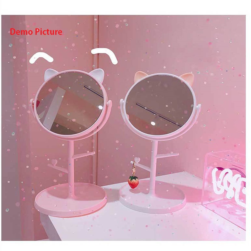 Folding Desktop Makeup Mirror - Pink (20190)