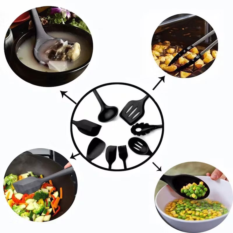 Food Grade Silicon Kitchen Utensils 10pcs