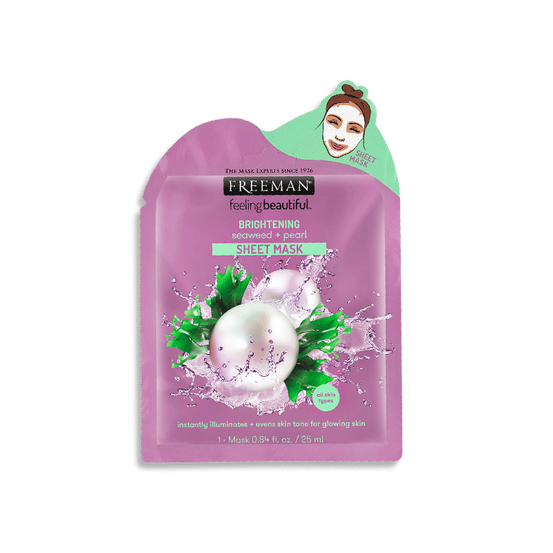 Freeman Brightening Seaweed + Pearl Sheet Mask 25ml