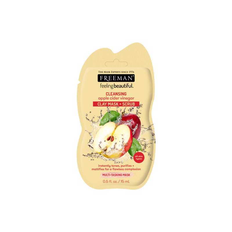 Freeman Cleansing Apple Cider Vinegar Clay Mask + Scrub 15ml