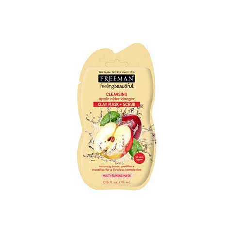Freeman Cleansing Apple Cider Vinegar Clay Mask + Scrub 15ml