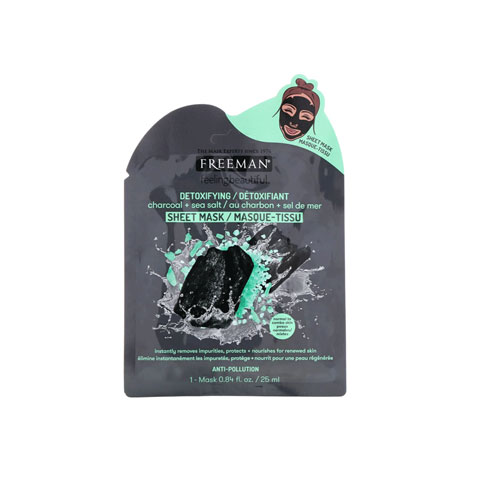 Freeman Detoxifying Charcoal + Sea Salt Sheet Mask 25ml