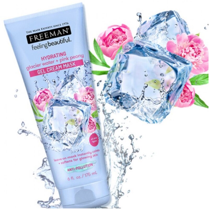 Freeman Hydrating Glacier Water + Pink Peony Gel Cream Mask 175ml