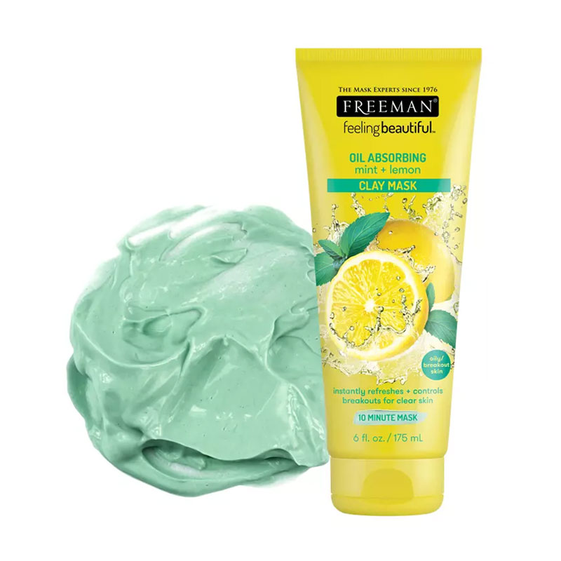 Freeman Oil Absorbing Mint + Lemon Clay Mask 175ml