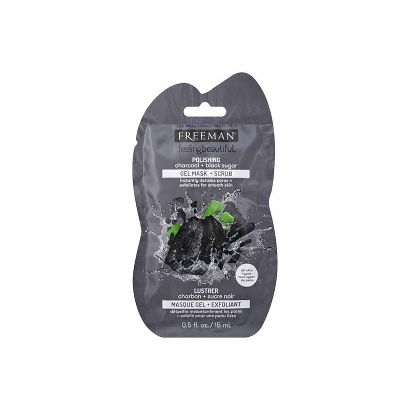 Freeman Polishing Charcoal + Black Sugar Gel Mask + Scrub 15ml
