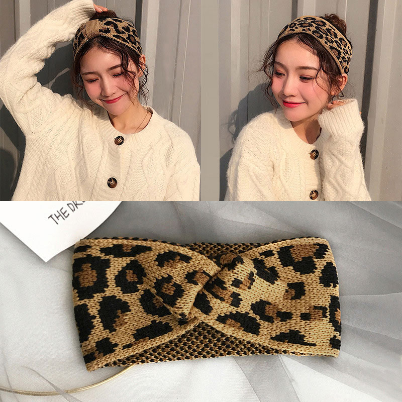 French Retro Leopard Print 2 Way Headband (301005)