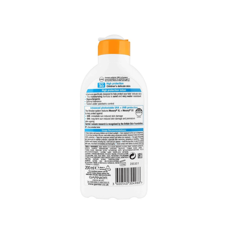 Garnier Ambre Solaire Kids High Protection Lotion 200ml - Spf30