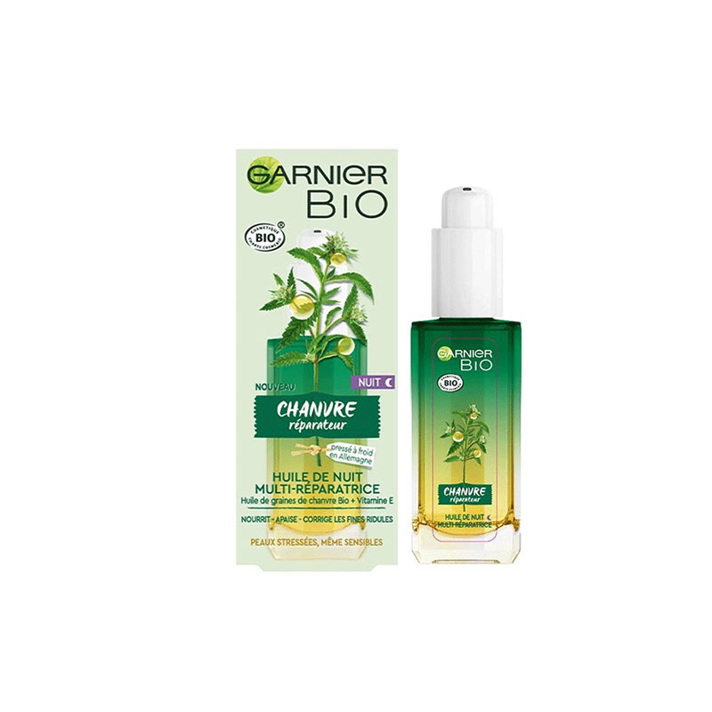 Garnier Bio Organic Hemp Repairer Night Face Oil 30ml - (1309)