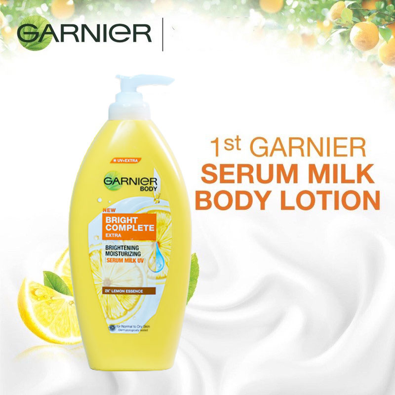 Garnier Body Bright Complete Extra Brightening Moisturizing Serum Milk UV Lotion 400ml