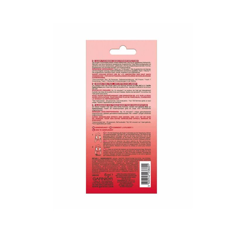 Garnier Hydra Bomb Anti-Wrinkle With Green Tea Eye Mask 6g