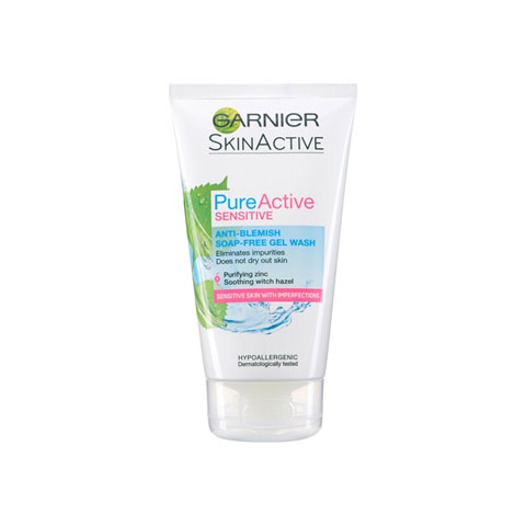 Garnier Pure Active Sensitive Anti Blemish Gentle Gel Wash 150ml