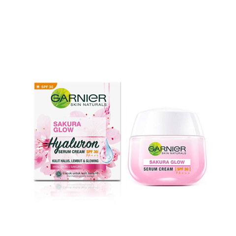 Garnier Sakura Glow Hyaluron Serum Cream 50ml - SPF30 || The MallBD Garnier Sakura Glow Hyaluron Serum Cream 50ml - SPF30 || The MallBD