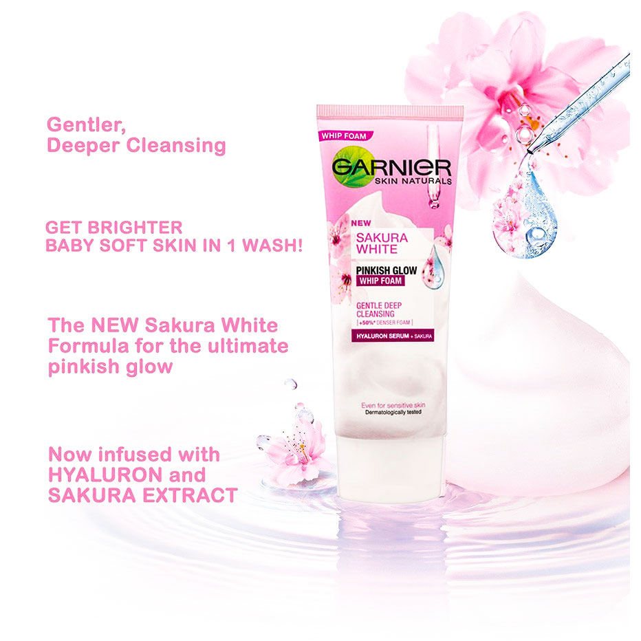 Garnier Sakura White Pinkish Glow Whip Foam 100ml