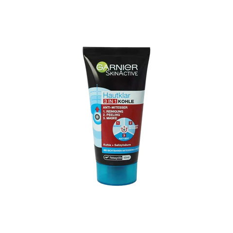 Garnier Skin Active Hautklar 3in1 Anti-Blackheads Cleansing + peeling + mask 50ml