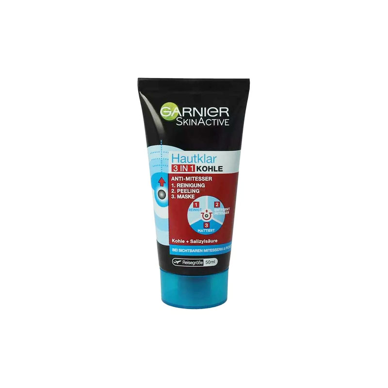 Garnier Skin Active Hautklar 3in1 Anti-Blackheads Cleansing + peeling + mask 50ml