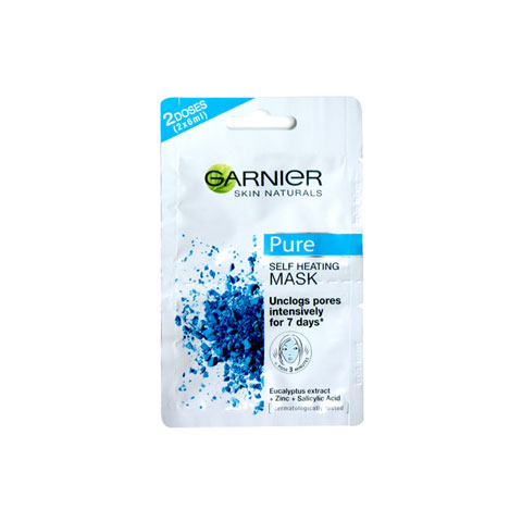 Garnier Skin Active Pure Active Self Heating Sauna Mask 2x6ml