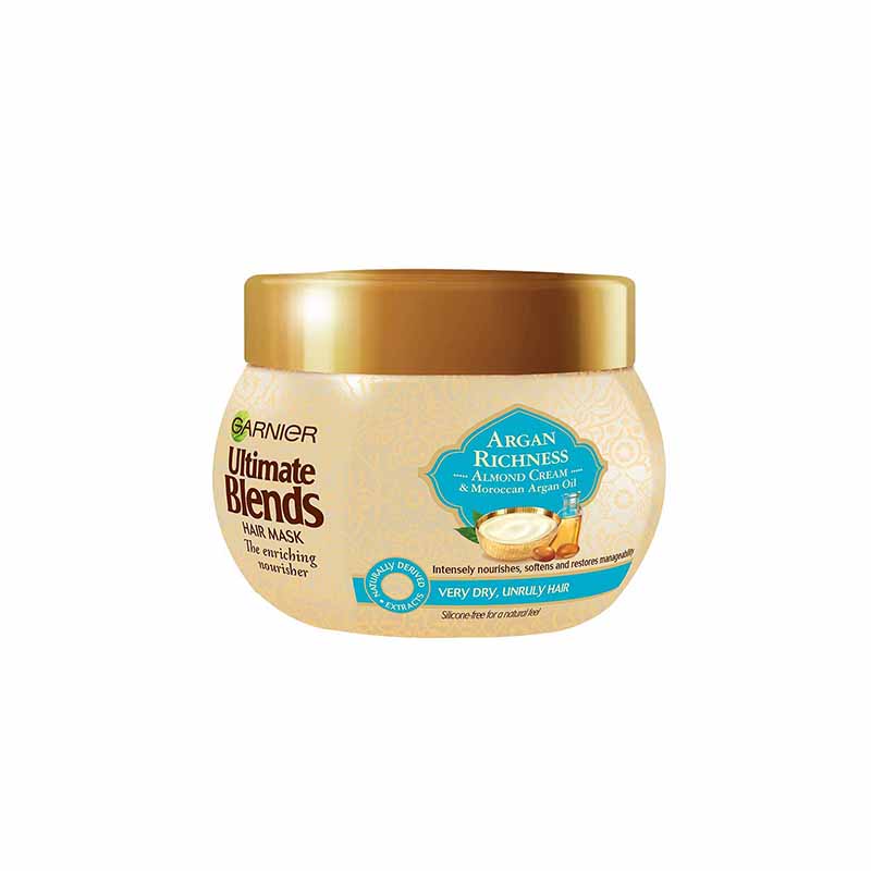 Garnier Ultimate Blends Argan Richness Hair Mask For Very Dry Unruly Hair 300ml