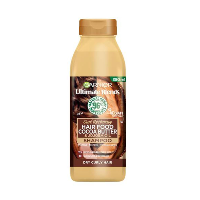 Garnier Ultimate Blends Hair Food Cocoa Butter & Jojoba Oil Shampoo 350ml