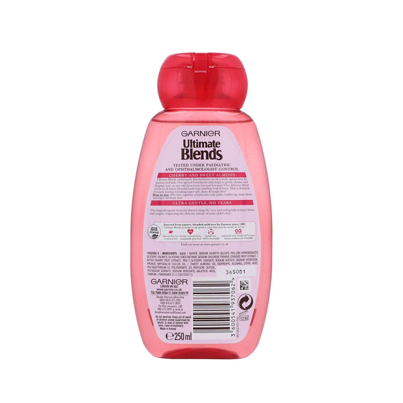 Garnier Ultimate Blends Kids 2 In 1 Shampoo With Cherry & Sweet Almond 250ml