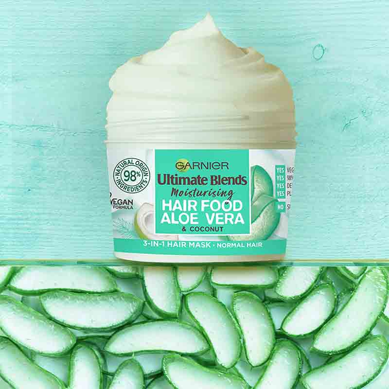 Garnier Ultimate Blends Moisturising Hair Food Aloe Vera & Coconut 3 In 1 Normal Hair Mask 390ml