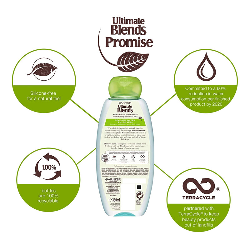 Garnier Ultimate Blends The Quenching Hydrator Shampoo 360ml