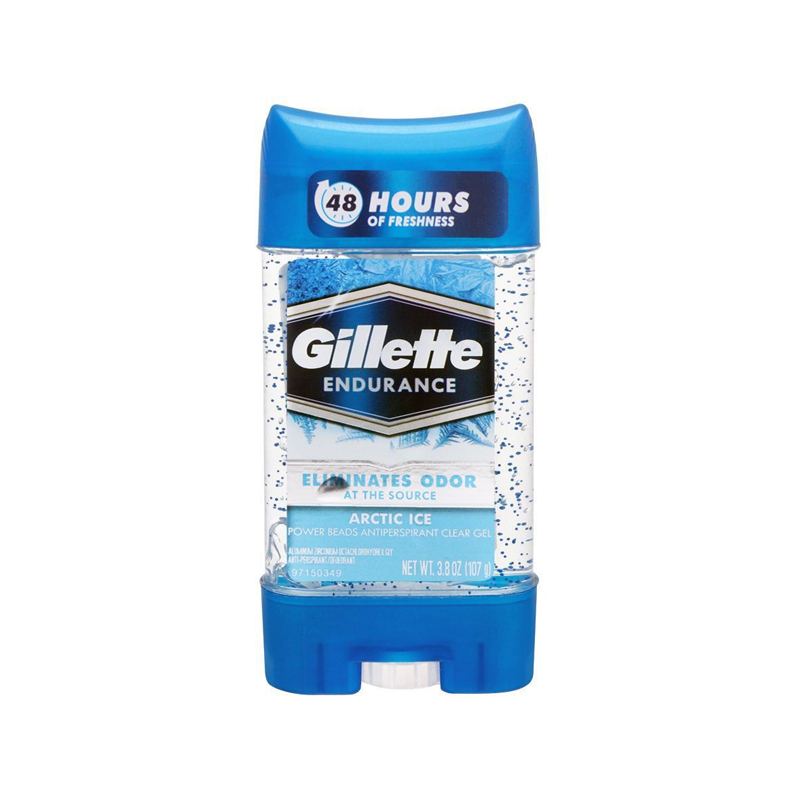 Gillette Endurance Eliminates Odor Arctic Ice Power Beads Antiperspirant Clear Gel 107g