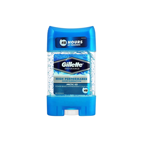 Gillette Endurance High Performance Arctic Ice Power Beads Antiperspirant Clear Gel 75ml