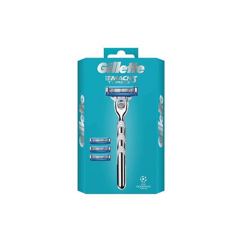 Gillette Mach 3 Turbo Razor Pack - Champions Legue Edition