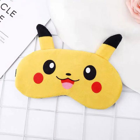 Girls Sleeping Cute Cartoon Eye Mask - Yellow Black Cat