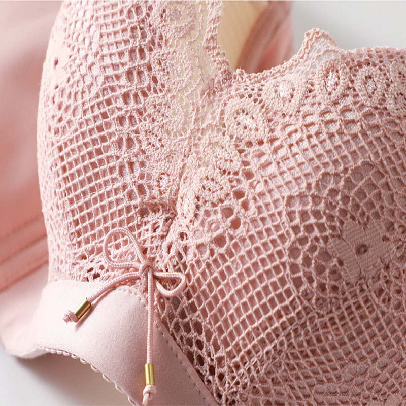 Gorgeous Net Design Push Up Bra With Bow